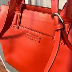 Vera Bradley Northbrook Vegan Leather Tote Satchel in Burnt Orange